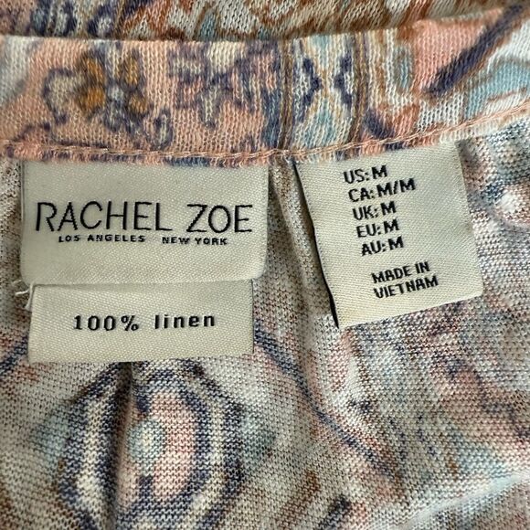 Rachel Zoe Bohemian Sleeveless Dress in Cream and Pink Size Medium - Picture 5 of 7